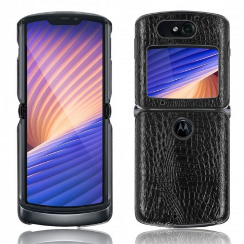 Coque Motorola Razr 5G Effet Peau de Crocodile