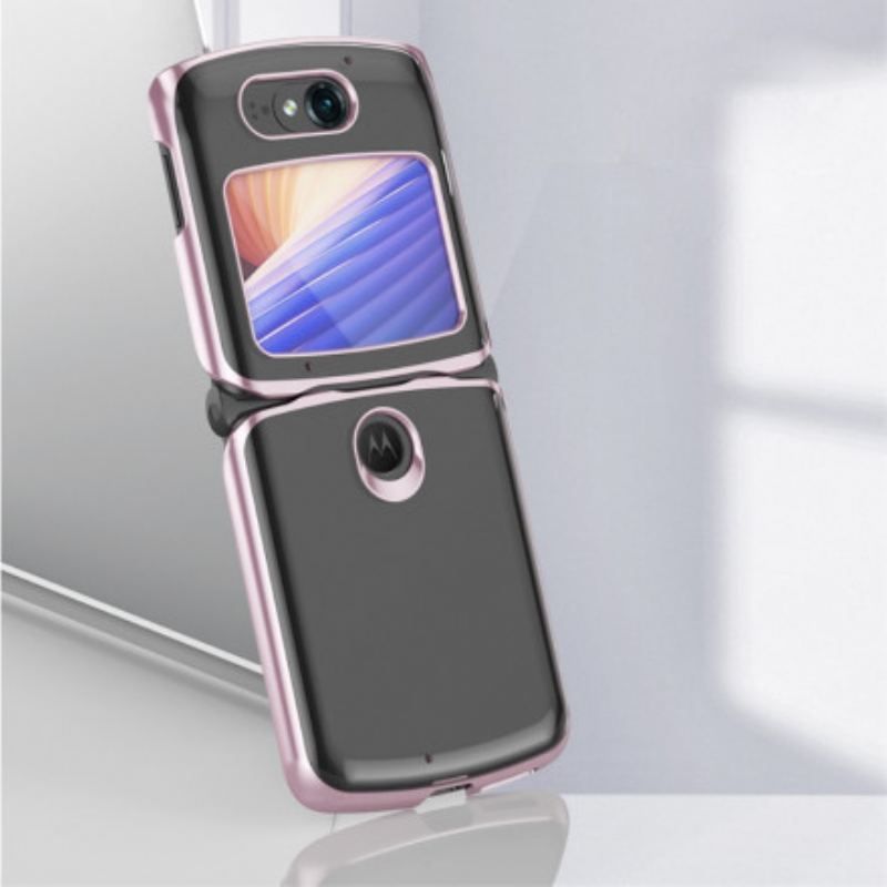 Coque Motorola Razr 5G Rebords Style Métal