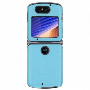 Coque Motorola Razr 5G Simili Cuir Sablé