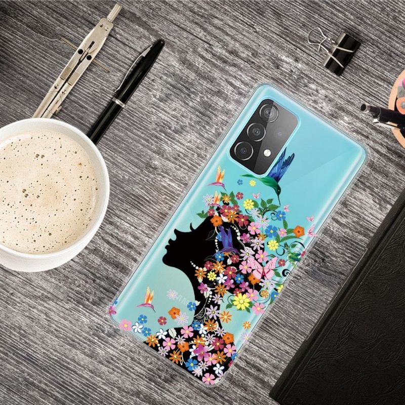 Coque Samsung Galaxy A32 4G colibri fleurs