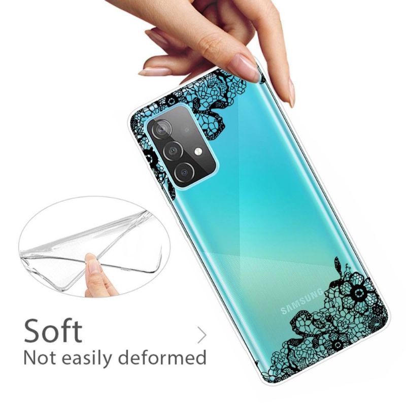 Coque Samsung Galaxy A32 4G fleur dentelle