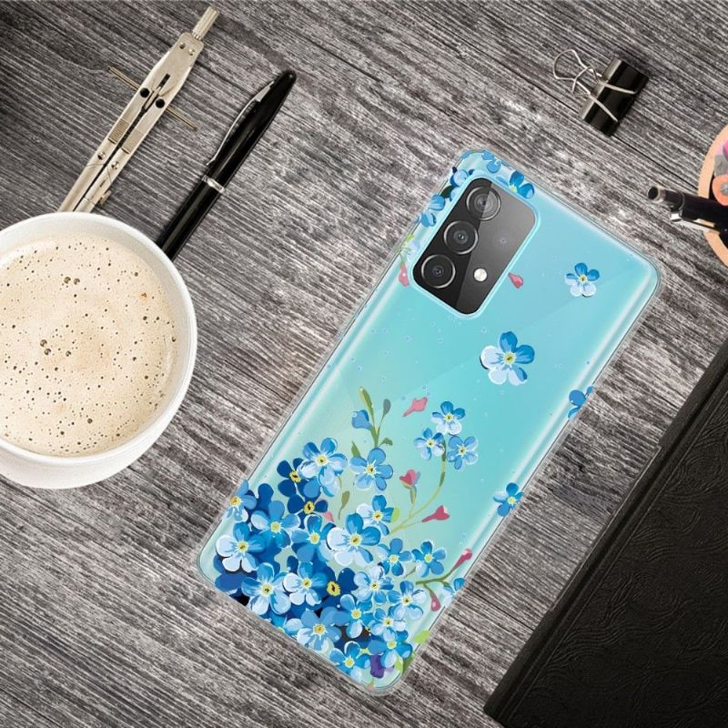 Coque Samsung Galaxy A32 4G Fleurs Bleues