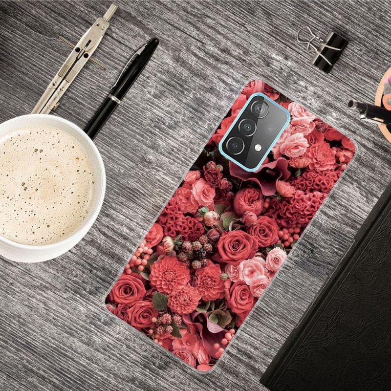 Coque Samsung Galaxy A32 4G Red Flower