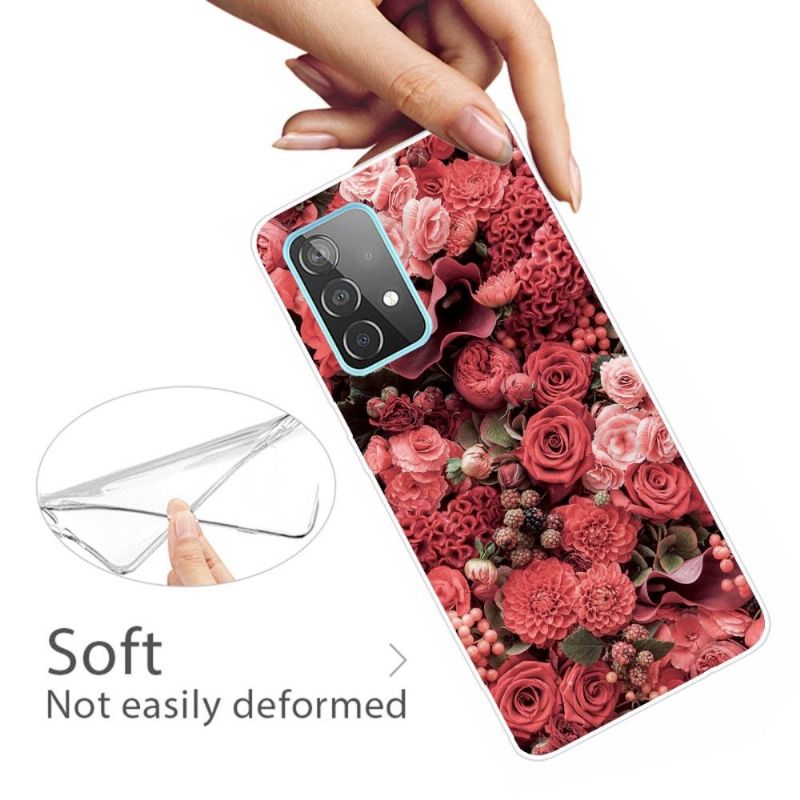 Coque Samsung Galaxy A32 4G Red Flower