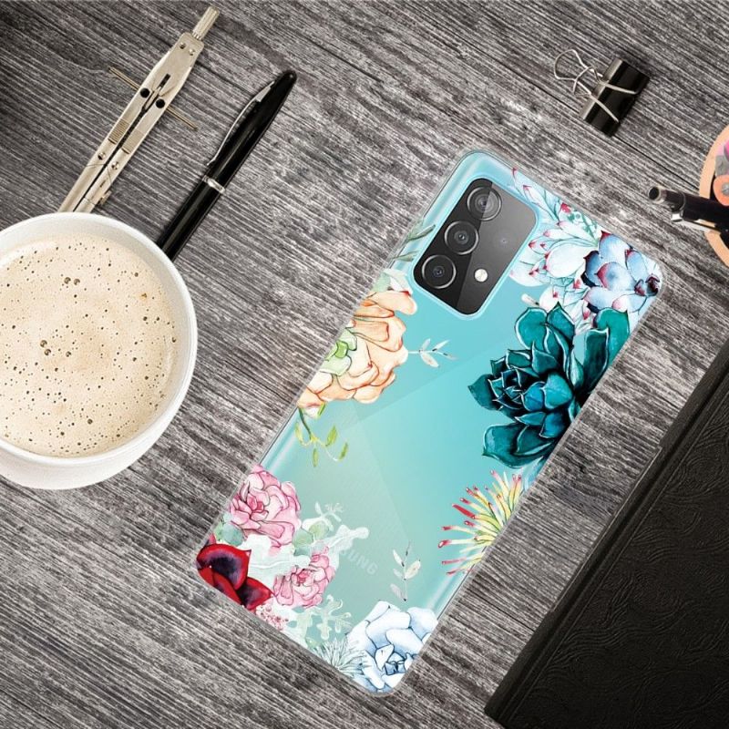 Coque Samsung Galaxy A32 4G variété de fleurs