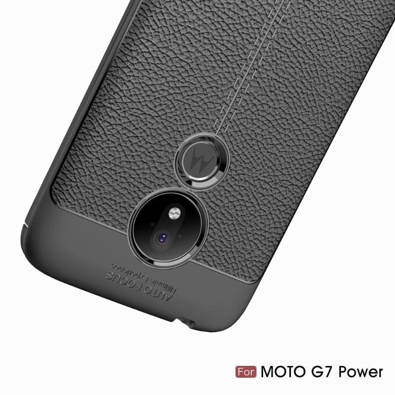 Motorola Moto G7 Power - Coque gel finition simili cuir