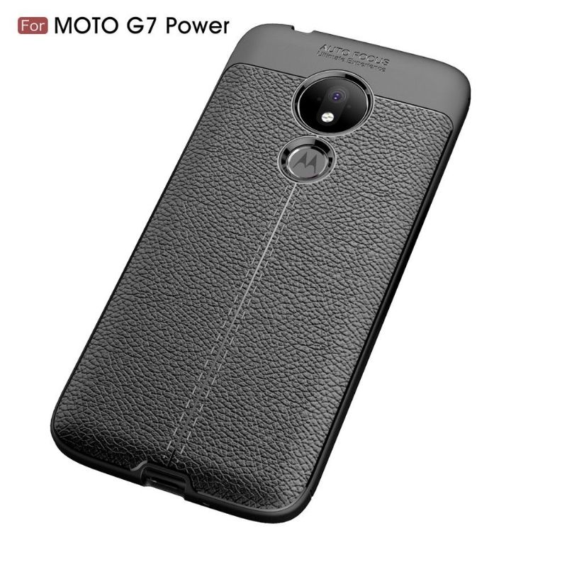 Motorola Moto G7 Power - Coque gel finition simili cuir