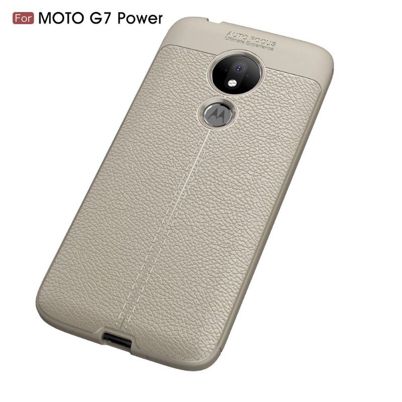 Motorola Moto G7 Power - Coque gel finition simili cuir