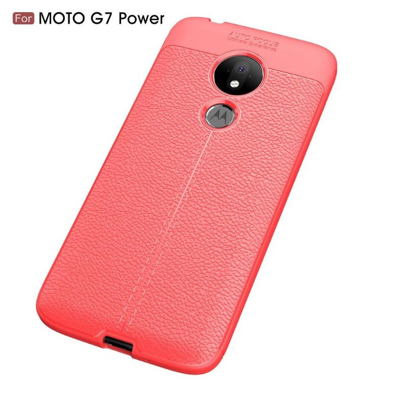 Motorola Moto G7 Power - Coque gel finition simili cuir