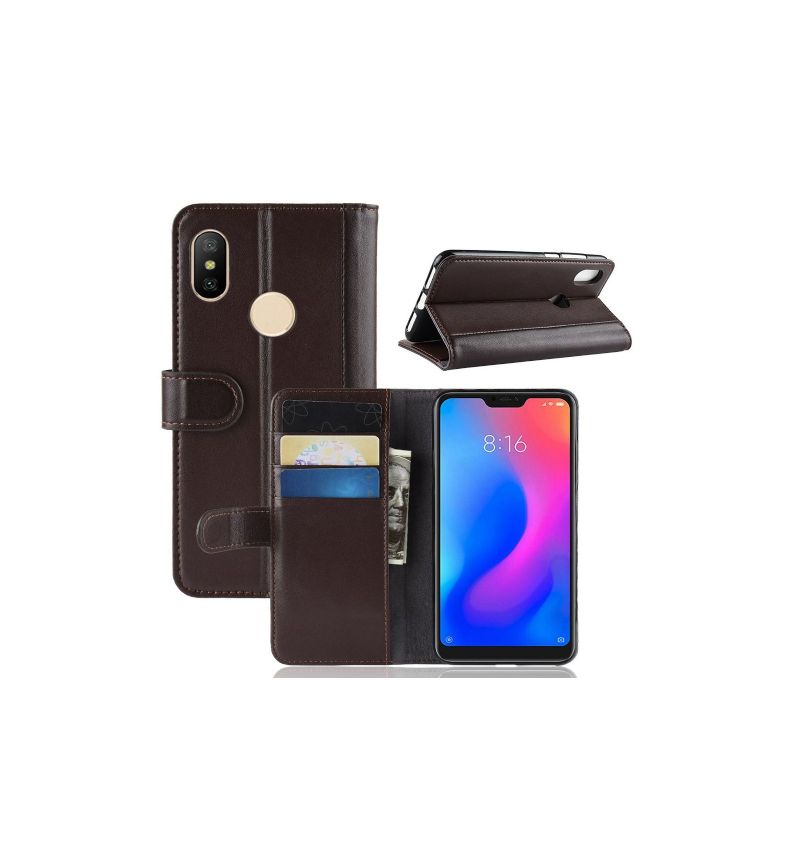 Xiaomi Mi A2 Lite - Étui en cuir premium porte cartes