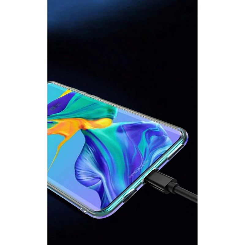 Huawei Mate 30 - Coque transparente avec anneau magnétique