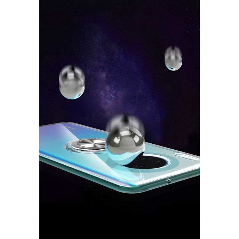 Huawei Mate 30 - Coque transparente avec anneau magnétique