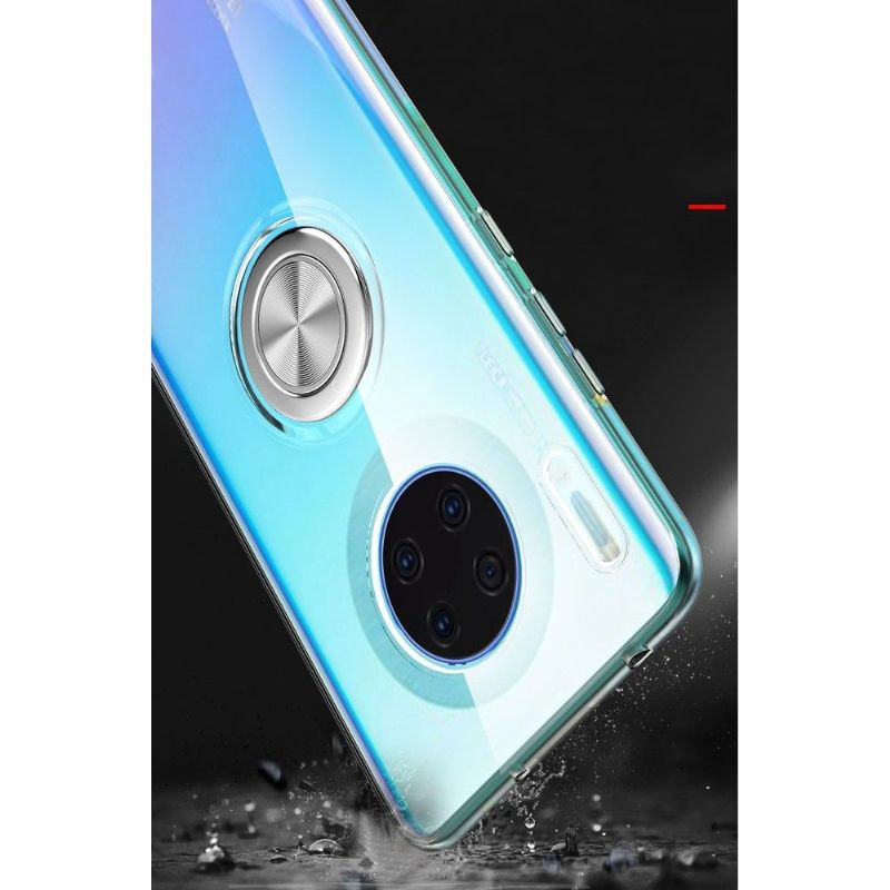 Huawei Mate 30 - Coque transparente avec anneau magnétique