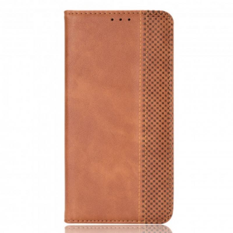 Flip Cover Moto G50 Effet Cuir Vintage Stylisé