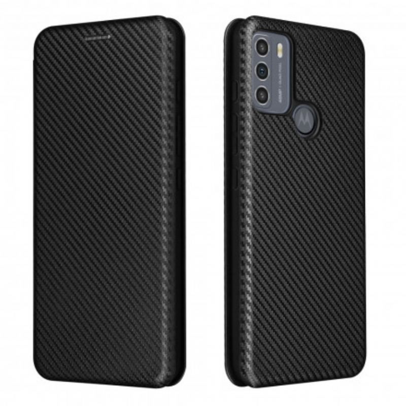 Flip Cover Moto G50 Silicone Carbone