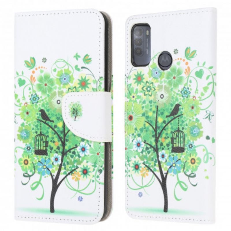 Housse Moto G50 Arbre Fleuri