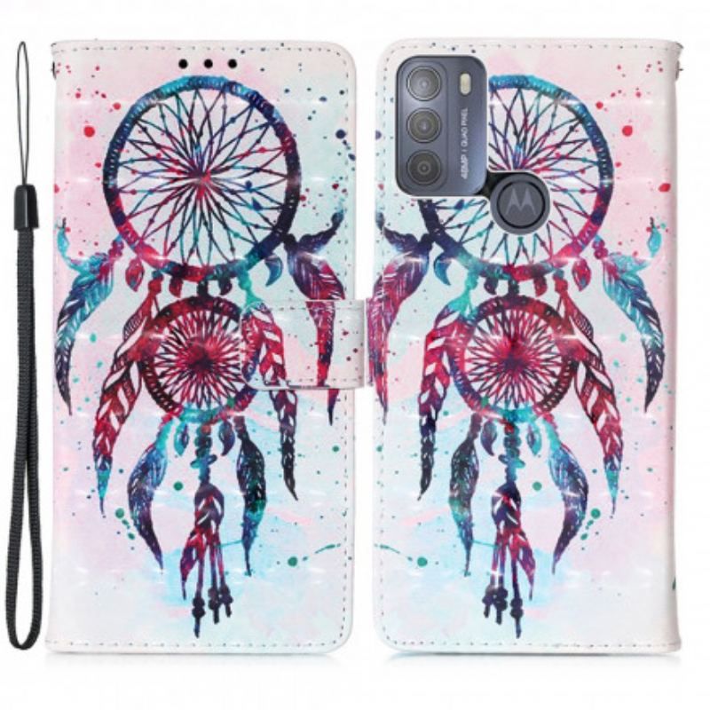 Housse Moto G50 Attrape Rêves Aquarelle