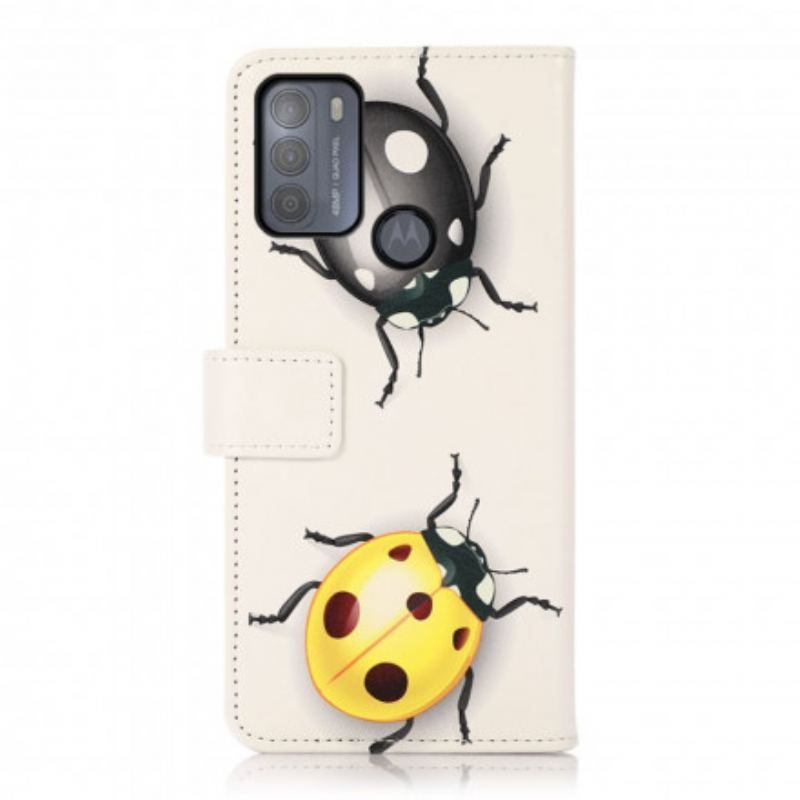 Housse Moto G50 Coccinelles