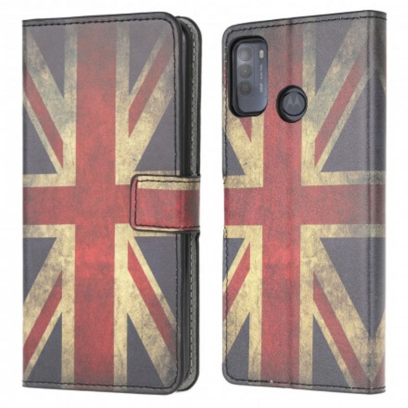 Housse Moto G50 Drapeau Angleterre