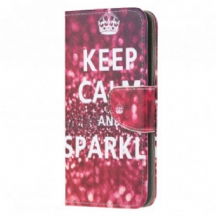 Housse Moto G50 Keep Calm and Sparkle