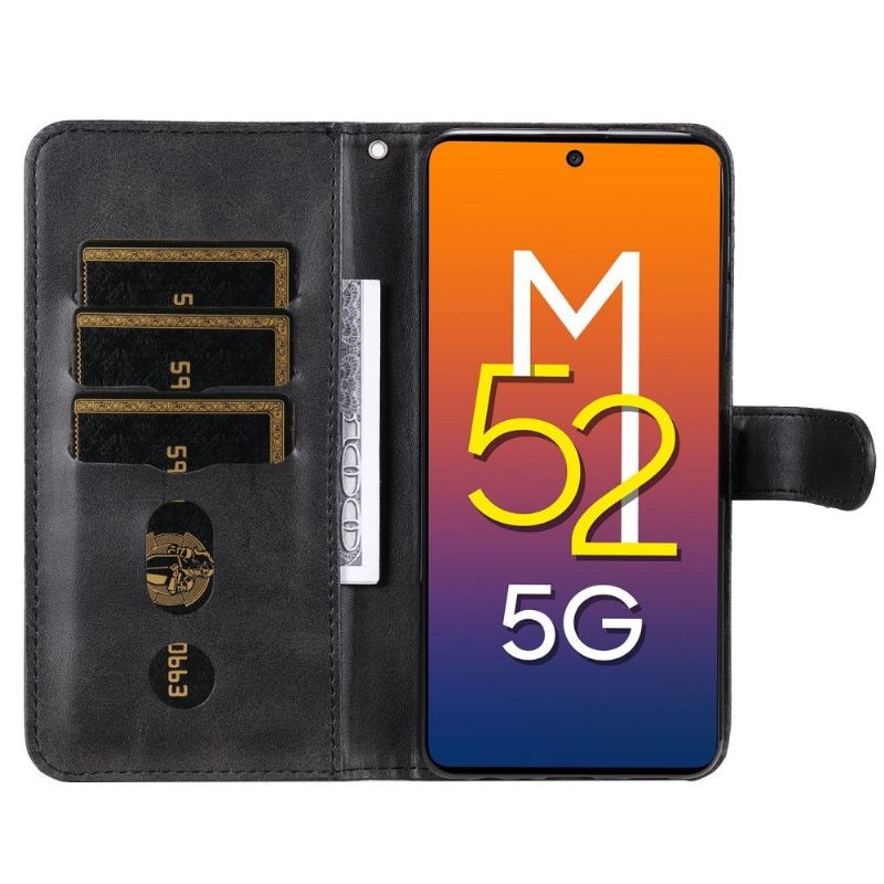 Housse Samsung Galaxy M52 5G Éléna Portefeuille