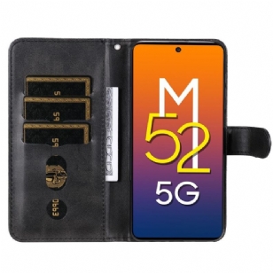 Housse Samsung Galaxy M52 5G Éléna Portefeuille