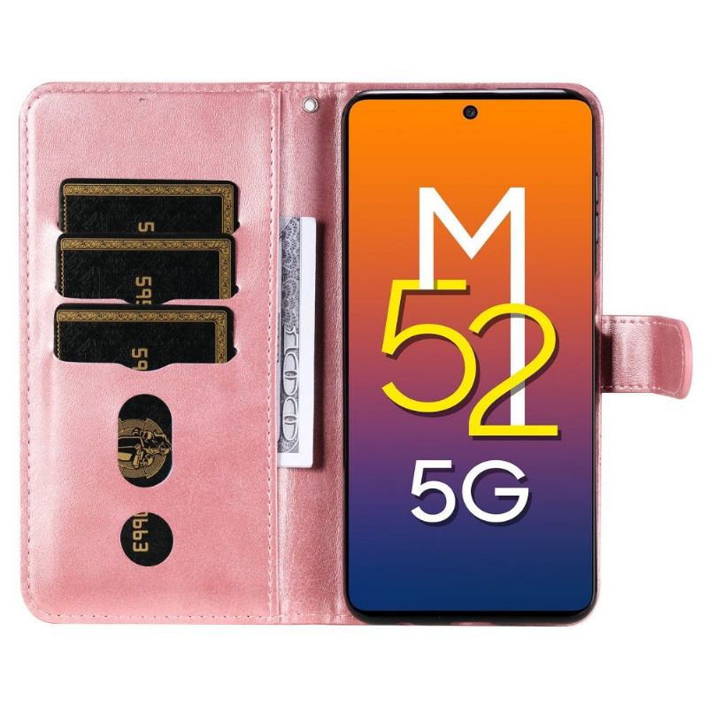 Housse Samsung Galaxy M52 5G Éléna Portefeuille