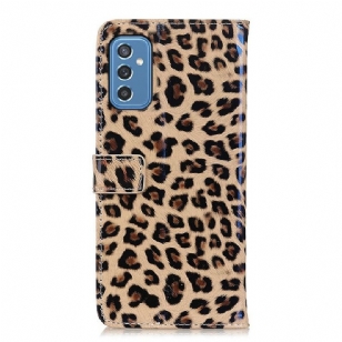 Housse Samsung Galaxy M52 5G Simili Cuir Style Léopard