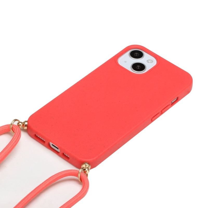 Coque iPhone 14 à Cordon Paille de Blé