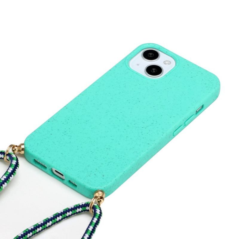 Coque iPhone 14 à Cordon Paille de Blé