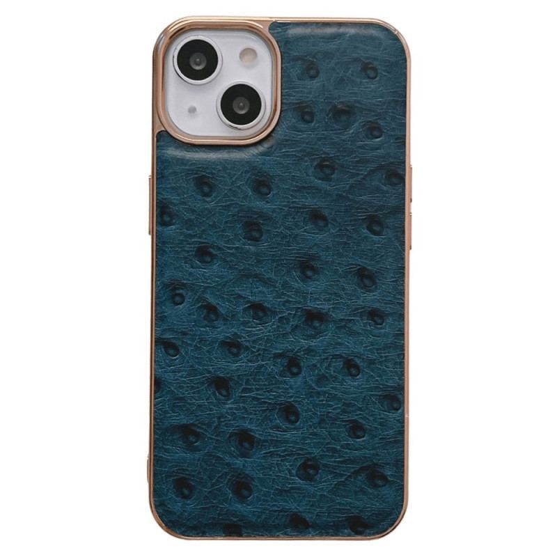 Coque iPhone 14 Cuir Véritable Texturé