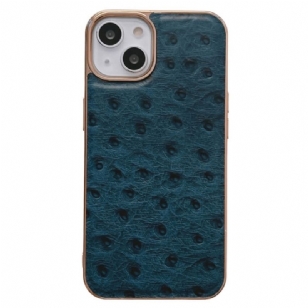 Coque iPhone 14 Cuir Véritable Texturé