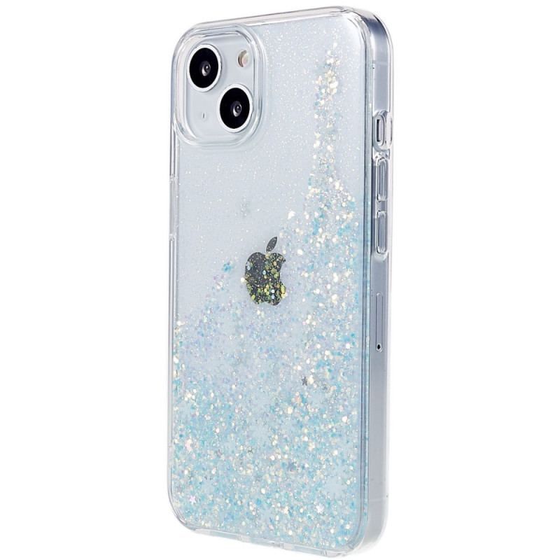 Coque iPhone 14 Paillettes Flocons