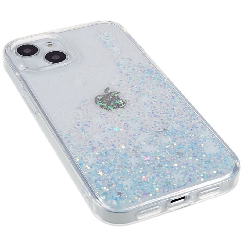 Coque iPhone 14 Paillettes Flocons