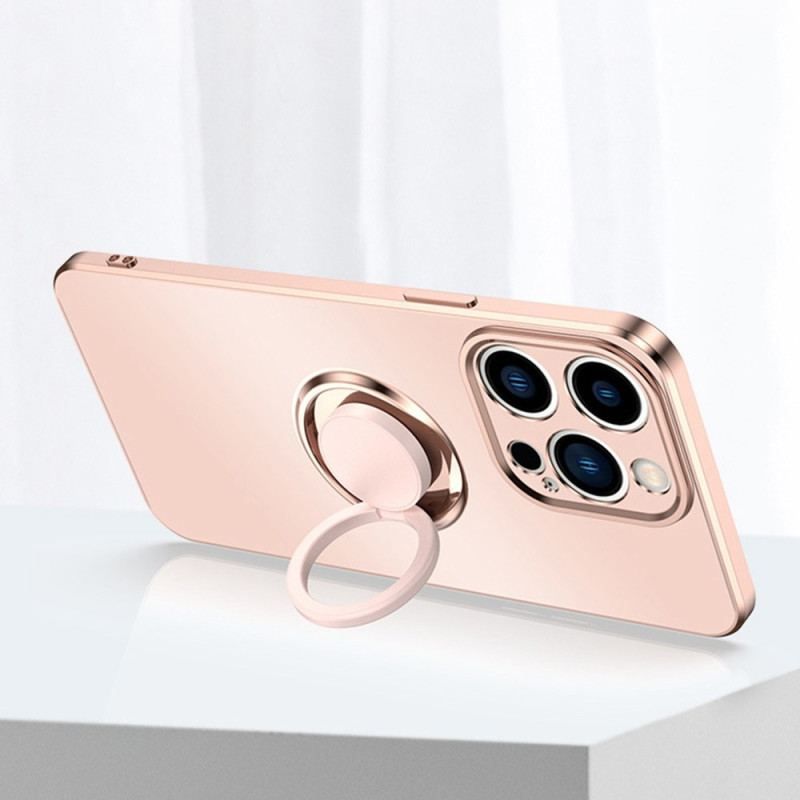 Coque iPhone 14 Style Métal Anneau-Support