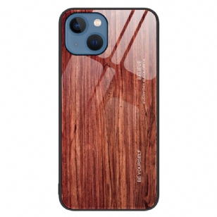 Coque iPhone 14 Verre Trempé Design Bois