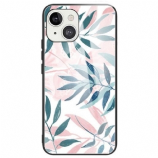 Coque iPhone 14 Verre Trempé Feuilles