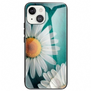 Coque iPhone 14 Verre Trempé Fleurs