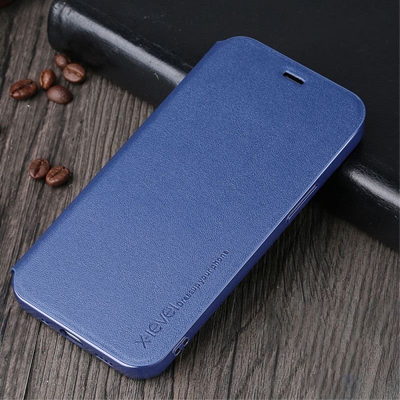 Flip Cover iPhone 14 Simili Cui X-Level