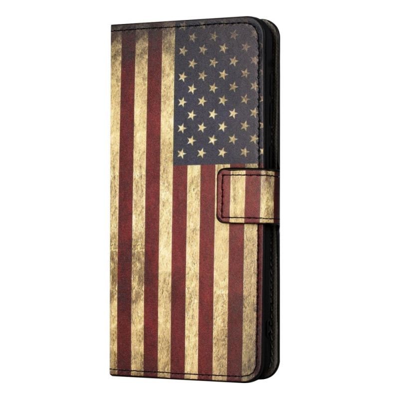 Housse iPhone 14 Drapeau Américain Vintage