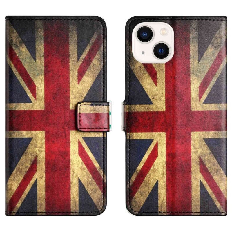 Housse iPhone 14 Drapeau Anglais Vintage