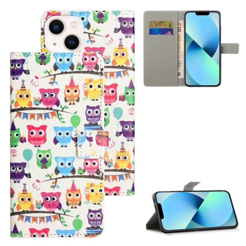 Housse iPhone 14 Tribu de Hiboux