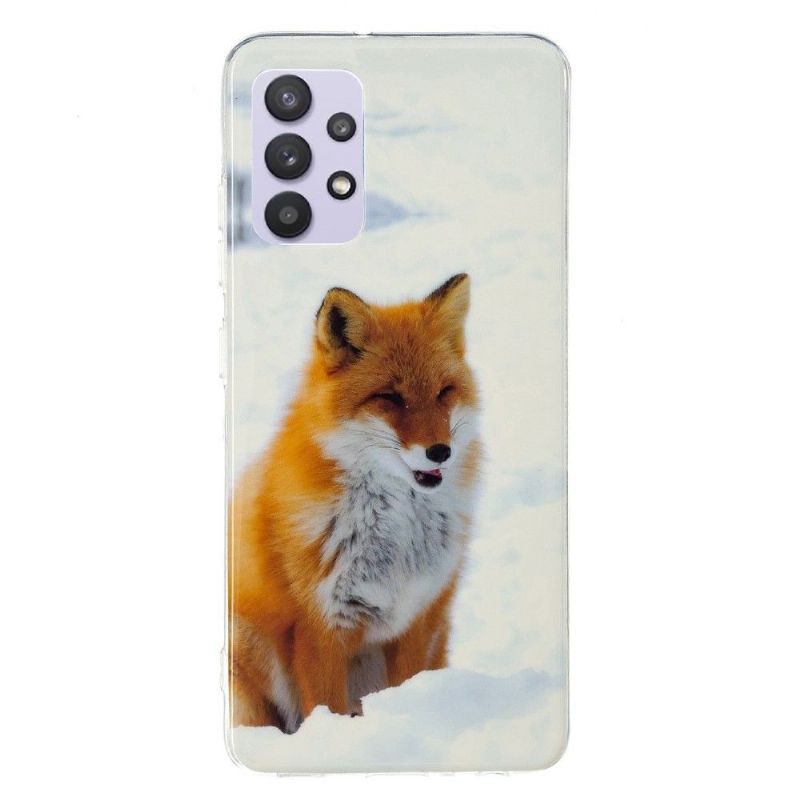 Coque Samsung Galaxy A32 5G Fluorescente Renard roux