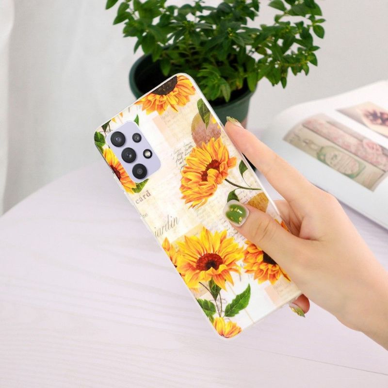 Coque Samsung Galaxy A32 5G Fluorescente Tournesol Vintage