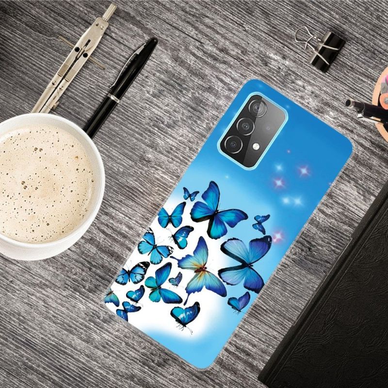 Coque Samsung Galaxy A32 5G Papillons Bleus