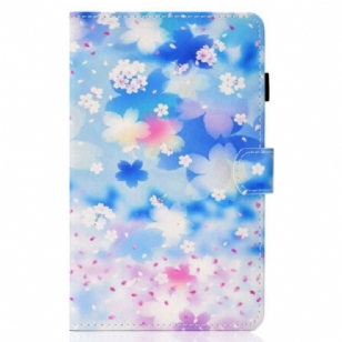 Housse Samsung Galaxy Tab S8 / Tab S7 Fleurs Aquarelle