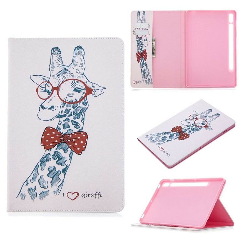 Housse Samsung Galaxy Tab S8 / Tab S7 Motif Imprimé Girafe