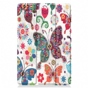 Smart Case Samsung Galaxy Tab S8 / Tab S7 Porte-Stylet Fleurs Vintage