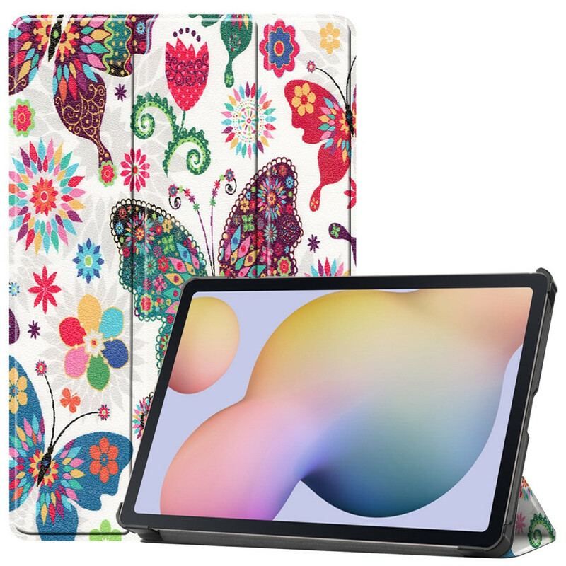 Smart Case Samsung Galaxy Tab S8 / Tab S7 Porte-Stylet Fleurs Vintage