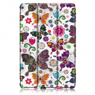 Smart Case Samsung Galaxy Tab S8 / Tab S7 Renforcée Papillons et Fleurs